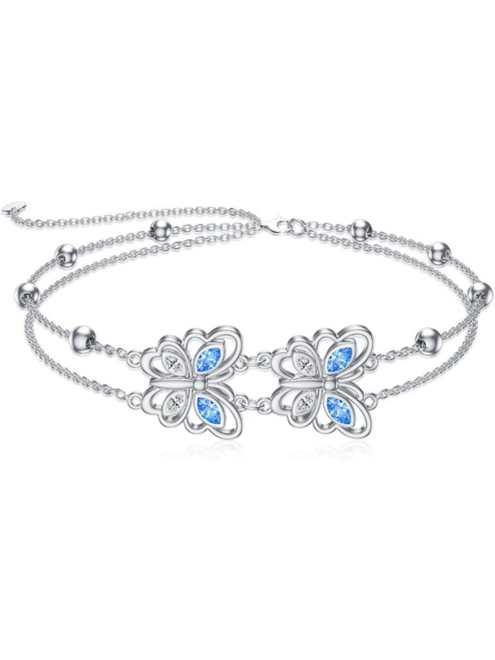 Stylish 925 Sterling Silver Anklet Bracelets for Women - Birthstone, Infinity